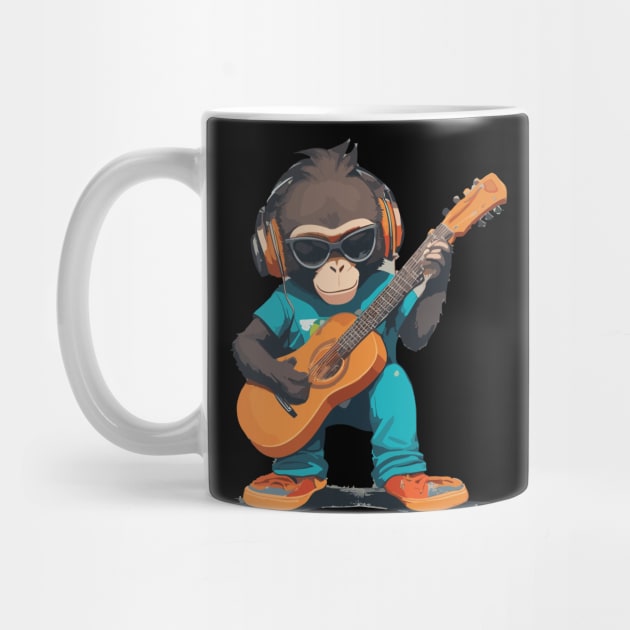 Monkey Plays Guitar by ReaBelle